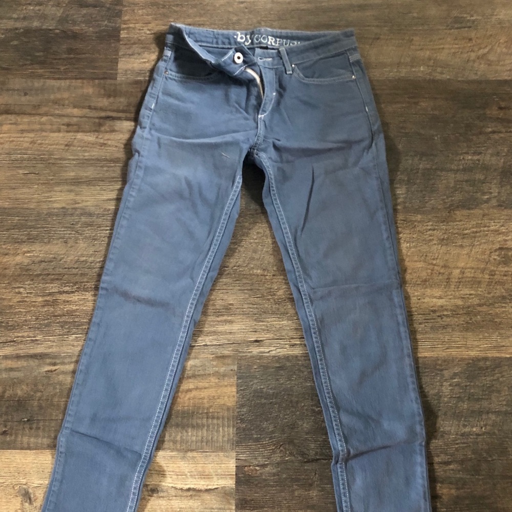 Periwinkle blue skinny jeans